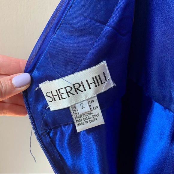 SHERRI HILL Royal Blue Formal Gown - Picture 12 of 13